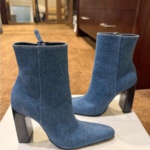 Balenciaga Denim Blue Heeled Boots